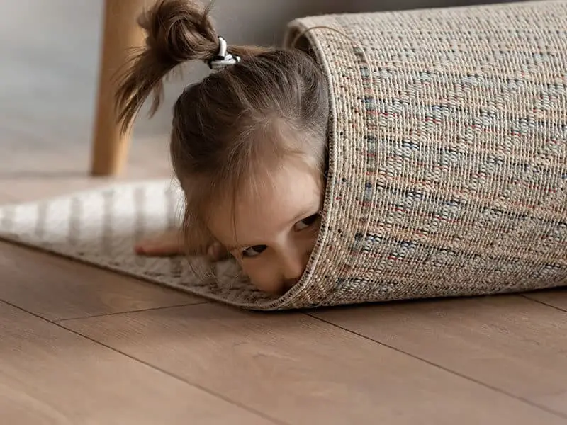 Girl Wrapped Rug