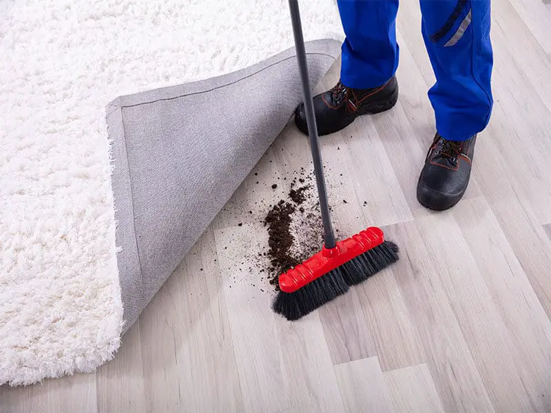 Cleaning Dirt Under