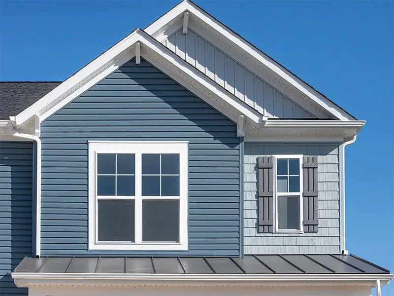 Elegant Blue Horizontal Vinyl Siding