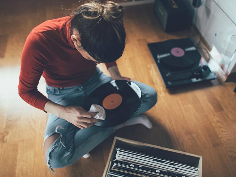 Woman Sitting on Flooring