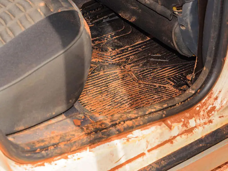 Dirty Car Interior Sand