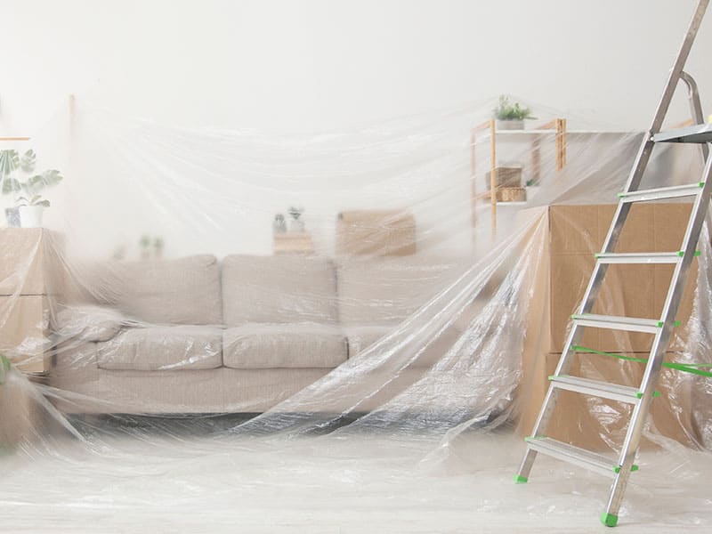 Living Room Preparing Painting