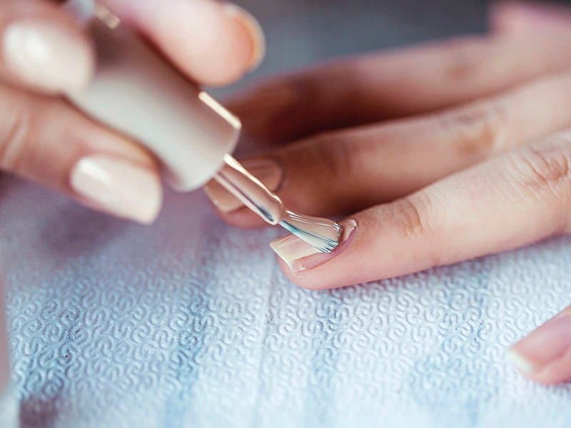 Womans Nails With Cream