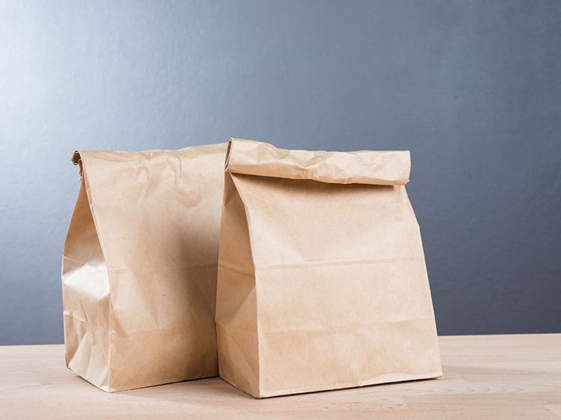 Brown Paper Bag Lunch Food