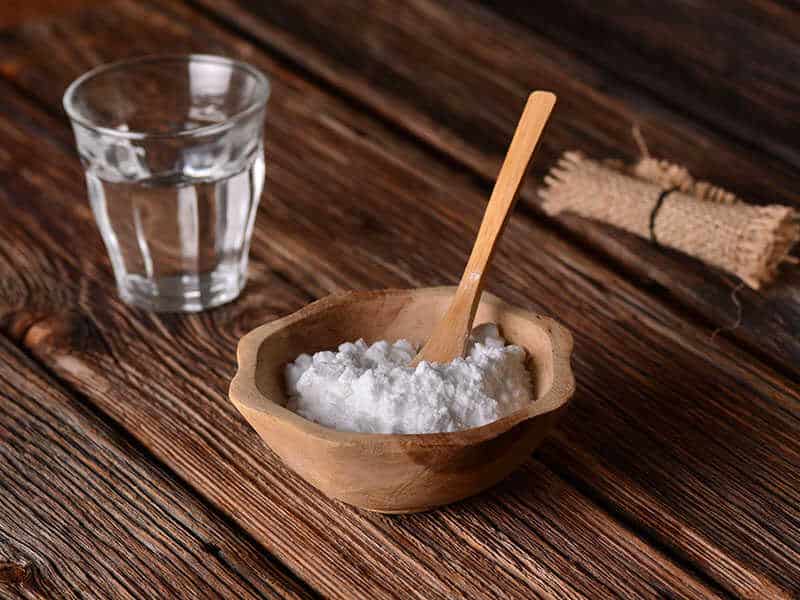 Baking Soda Into Bowl Wooden