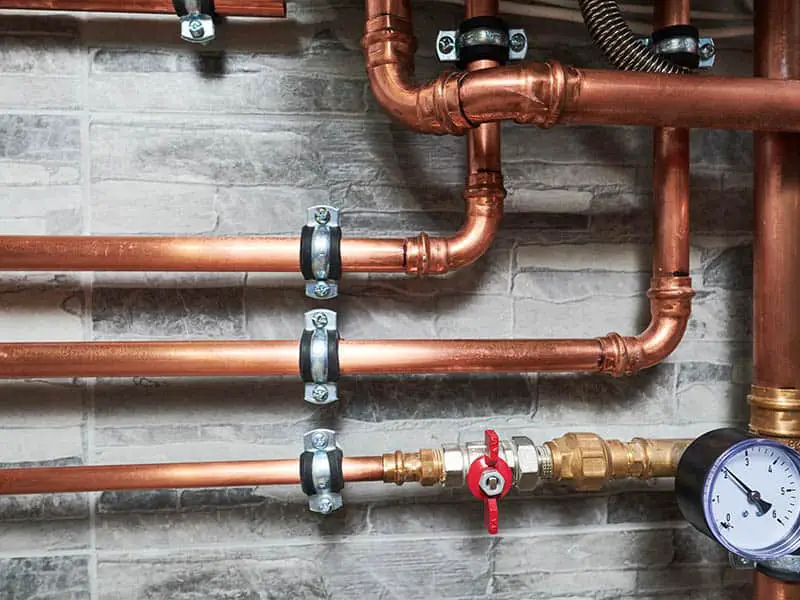 Clean Copper Plumbing Pipes