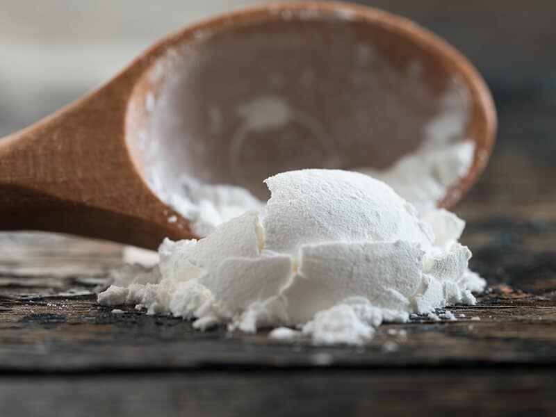 Cornstarch in Glass Dish