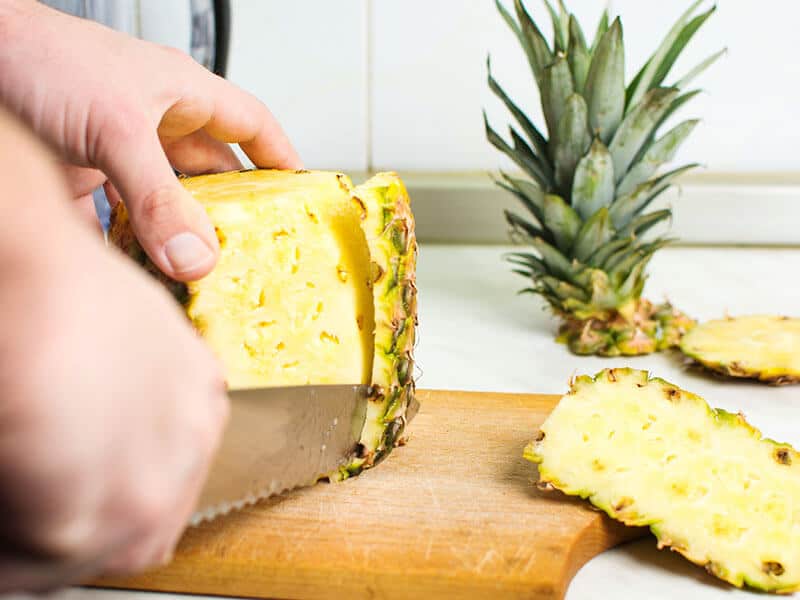 Peeling Fresh Pineapple