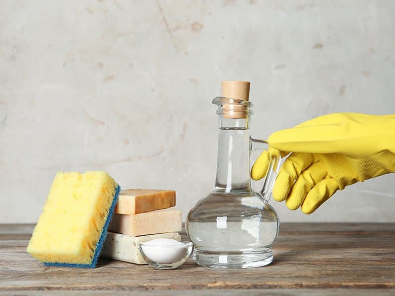 Vinegar Cleaning Supplies Table