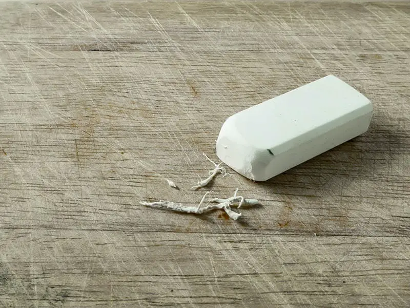 White Eraser And Eraser Dust