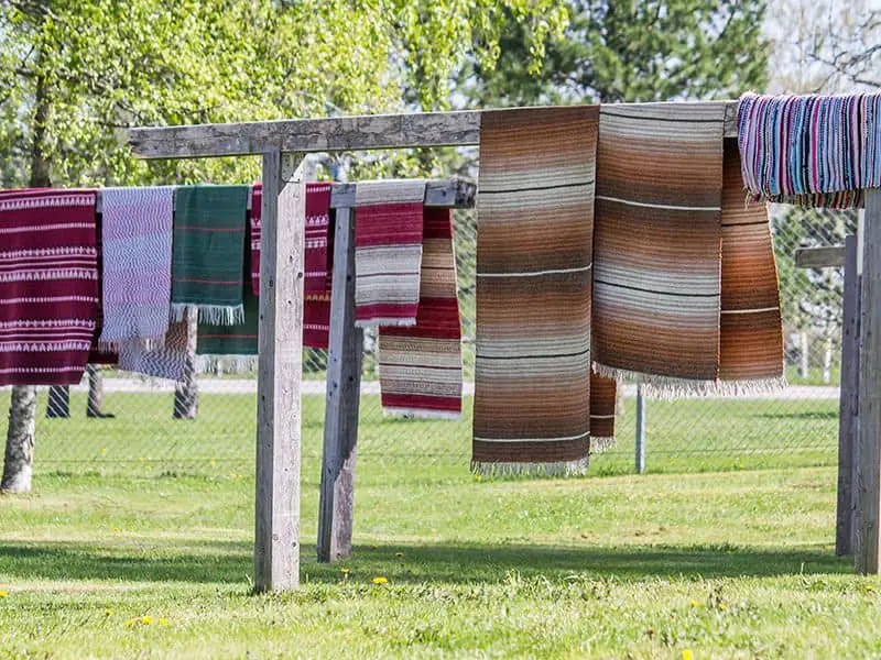 Carpets Hanging Dry