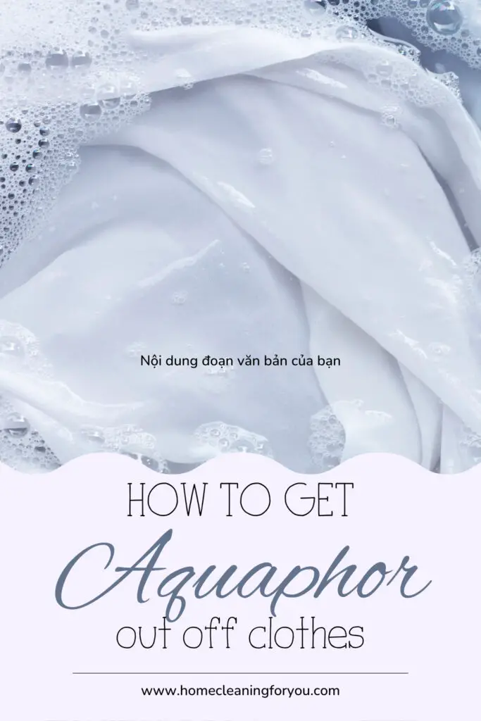 How To Get Aquaphor Out Of Clothes